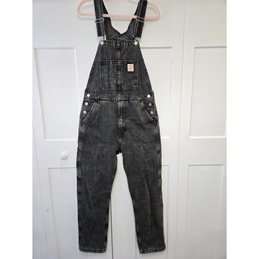 Levis Workwear Overalls Washed Black Acid Denim Relaxed Fit S 791070023 NEW